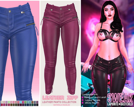 Second Life Marketplace - Leather Pants Zipp Leather
